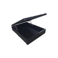 Cama Box Baú Casal 138 Tecido Sintético Preto Com Colchão Lisboa Bello Box Espuma D28 Preto - 4