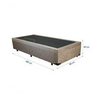 Cama Box Baú Solteiro 88 Bello Box - Suede Bege - 3