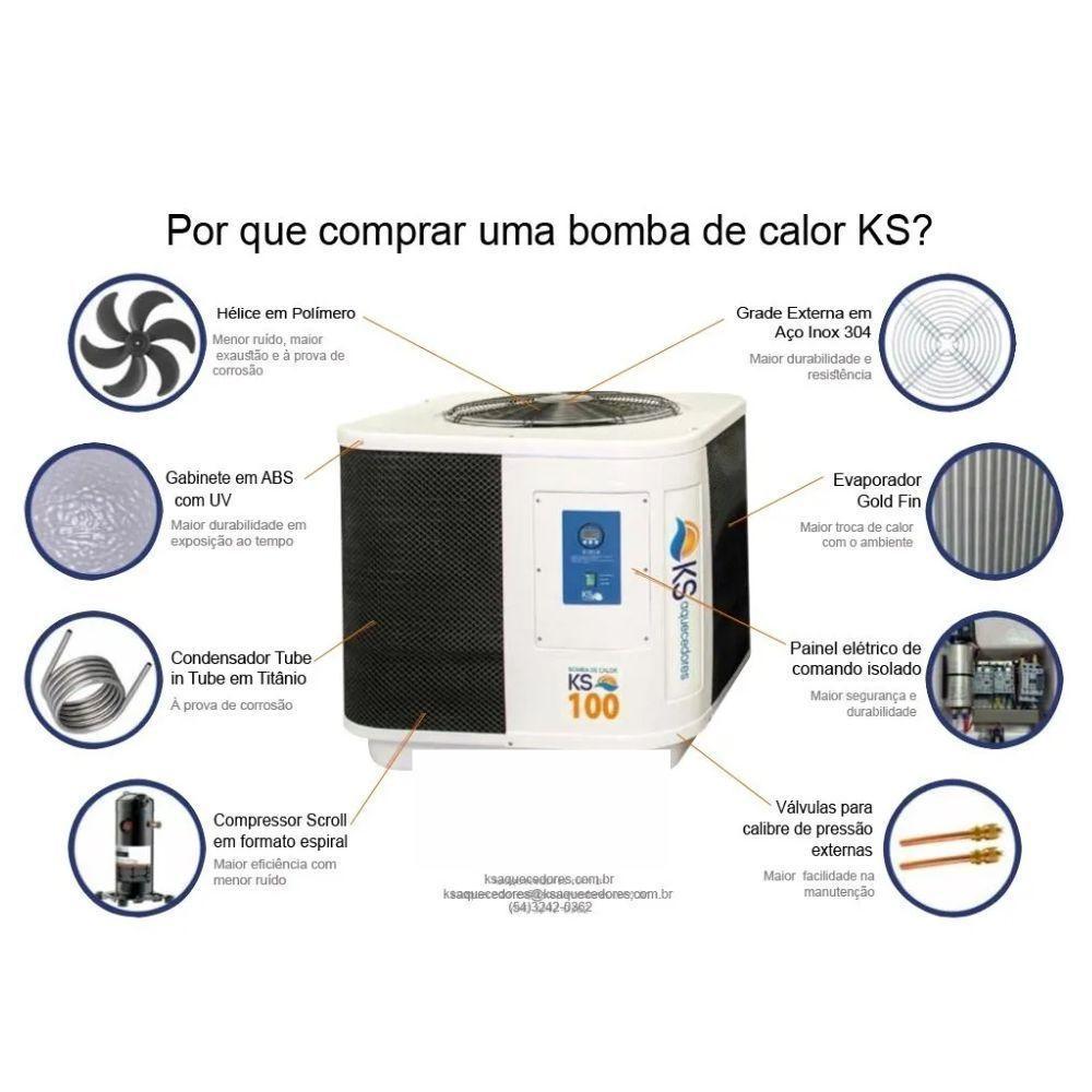 Aquecedor Bomba De Calor Wi-fi Para Aquecimento De Piscinas Até 50 Mil Litros Ks50 - Ks Aquecedores - 3