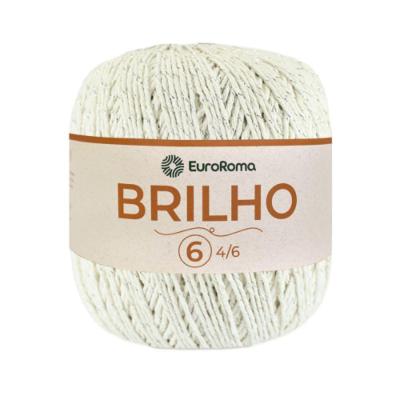 Barbante Euroroma Nº6 Brilho Prata 400gr