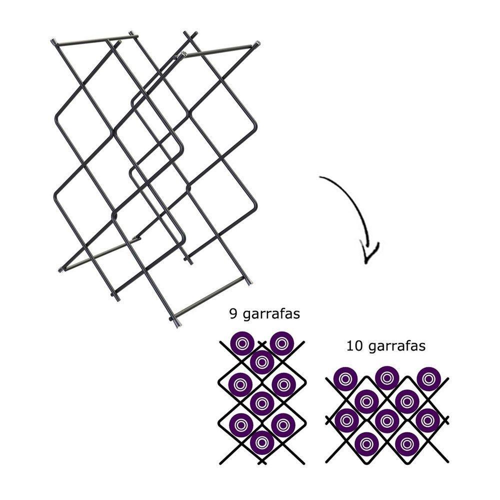 Conjunto Adega Porta Vinho Para 18 Ou 20 Garrafas - Stolf - 2