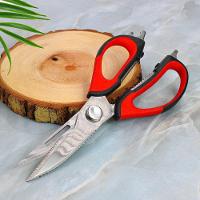 Tesoura Culinaria Para Casa Cozinha Corta Desossa Limpa Peixe Carne Frango 6 Em 1 Vermelho - 3