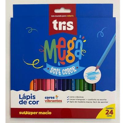 Lápis De Cor ? Tris ? Mega Soft Color ? 24 Cores 678252