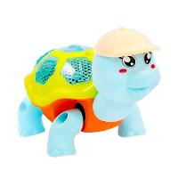 Tartaruga Brinquedo Infantil Dançante Som Luz Crianças Bebe Azul - 1