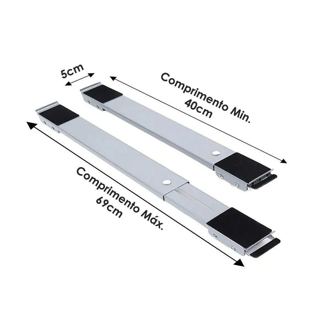 Suporte Rodinhas Movedor Arrasta Moveis Materiais Pesado Regulavel - 3
