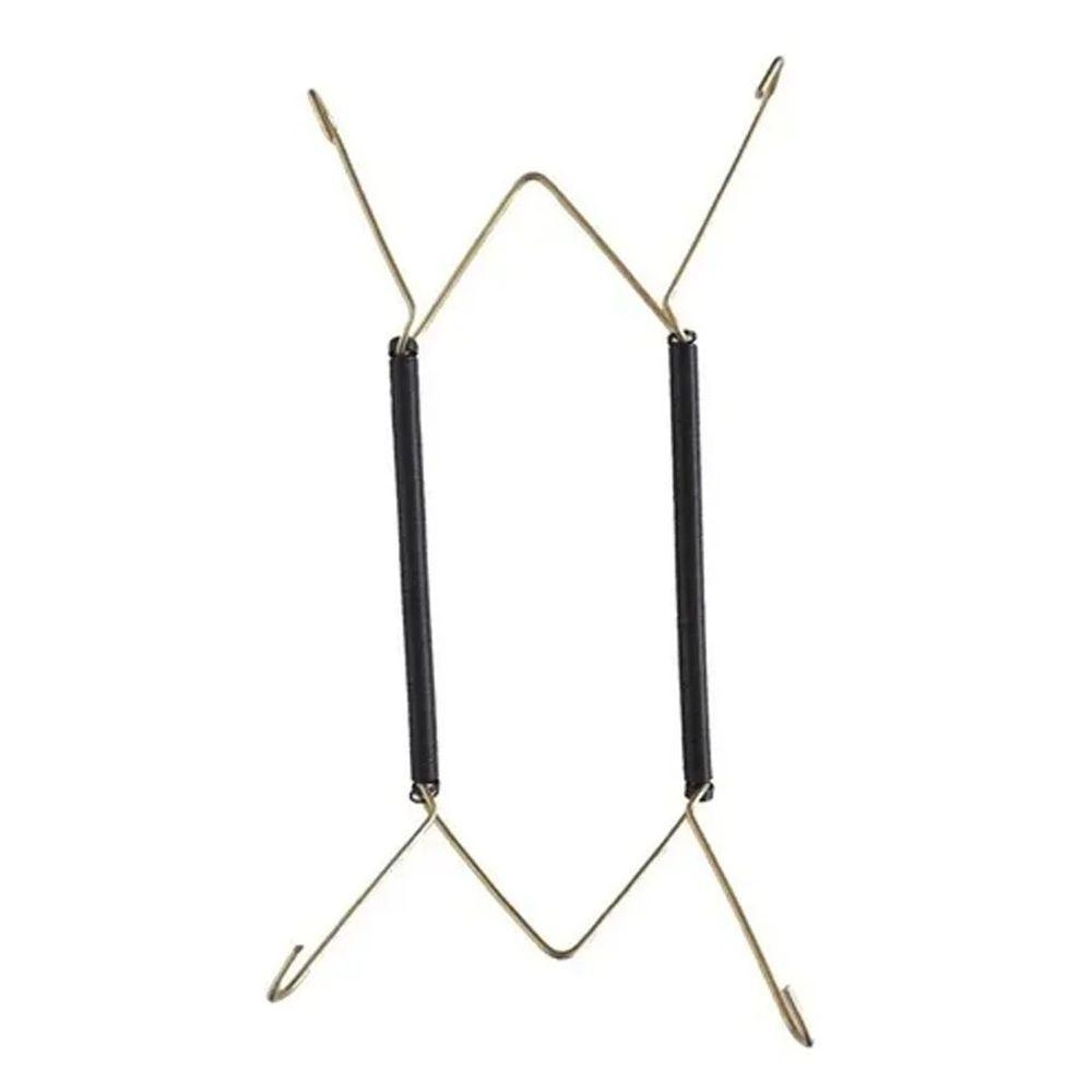 Suporte Gancho Mola Dourada Prato Decorativo Parede Pendurar Mesa 14 A 24 Cm - 1