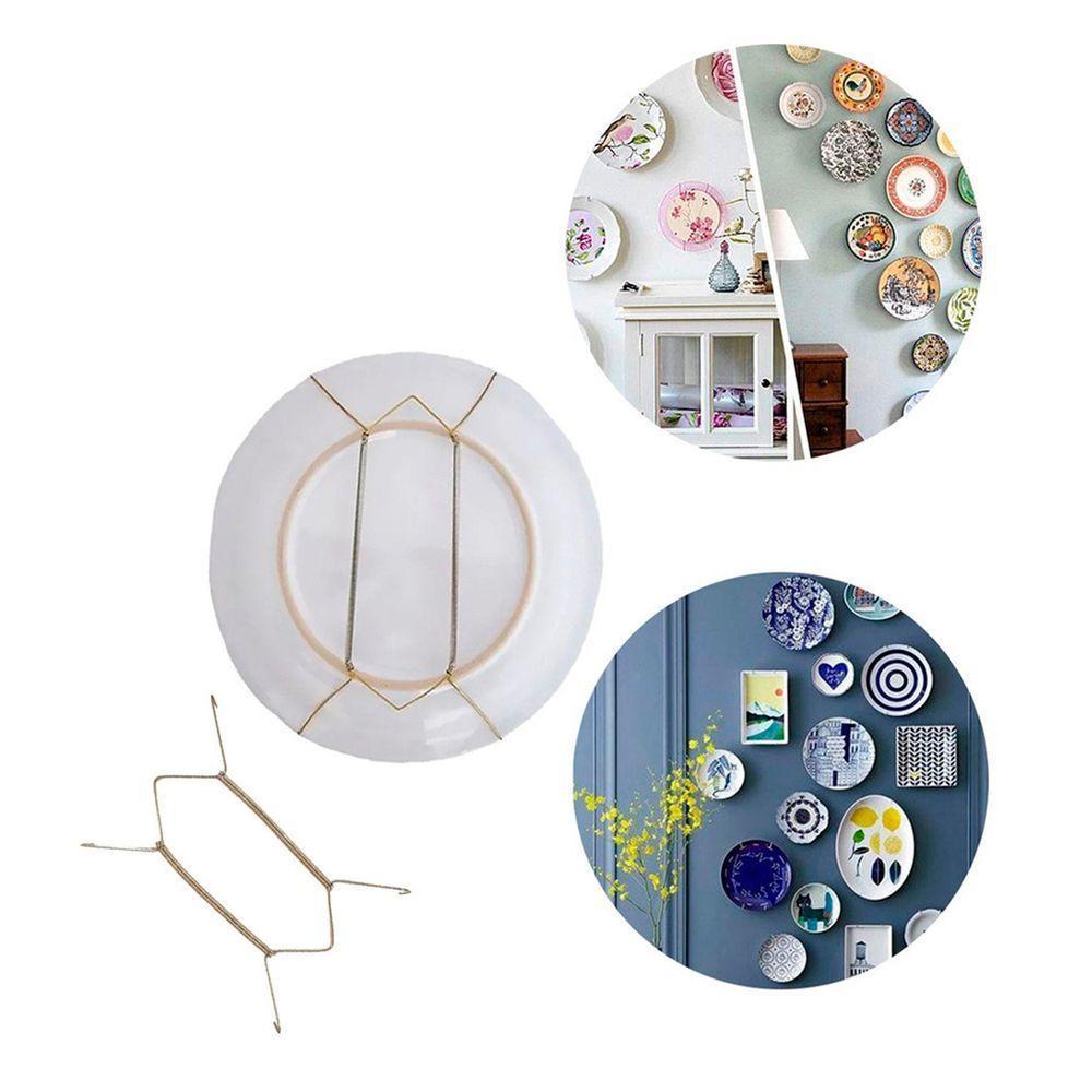 Suporte Gancho Mola Dourada Prato Decorativo Parede Pendurar Tabuleiro (35 A 45cm) - 3