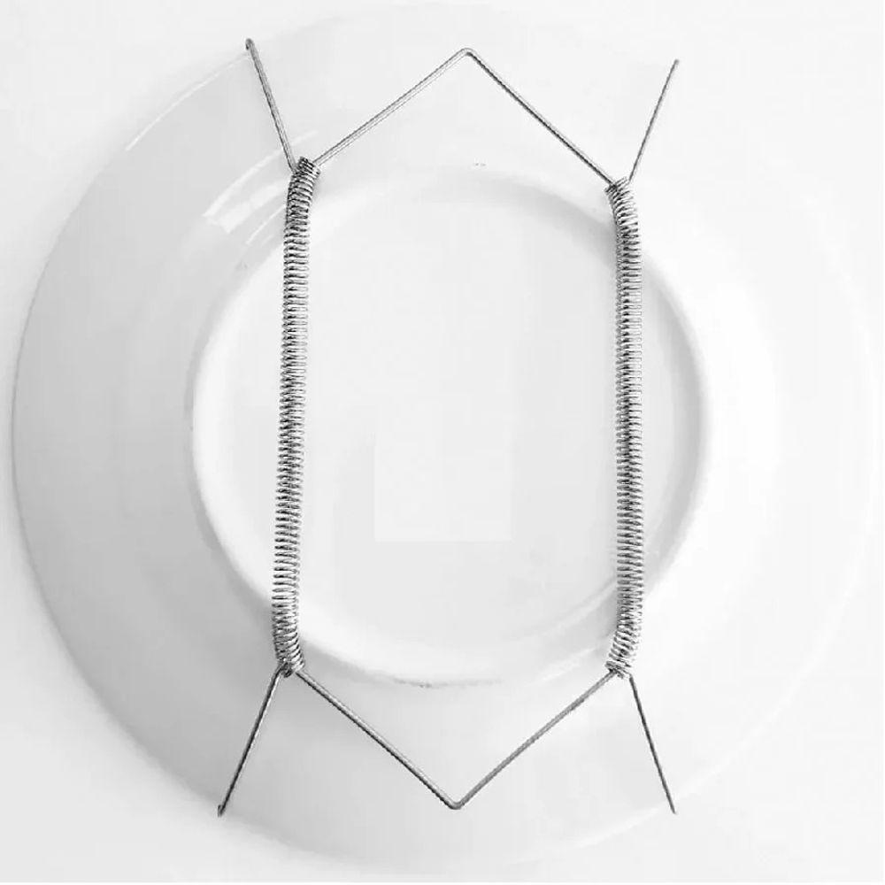 Suporte Gancho Mola Dourada Prato Decorativo Parede Pendurar Bolo 18 A 30cm - 2