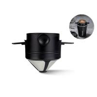 Mini Filtro Coador De Café Portátil Reutilizável Com Suporte Dobrável - 3