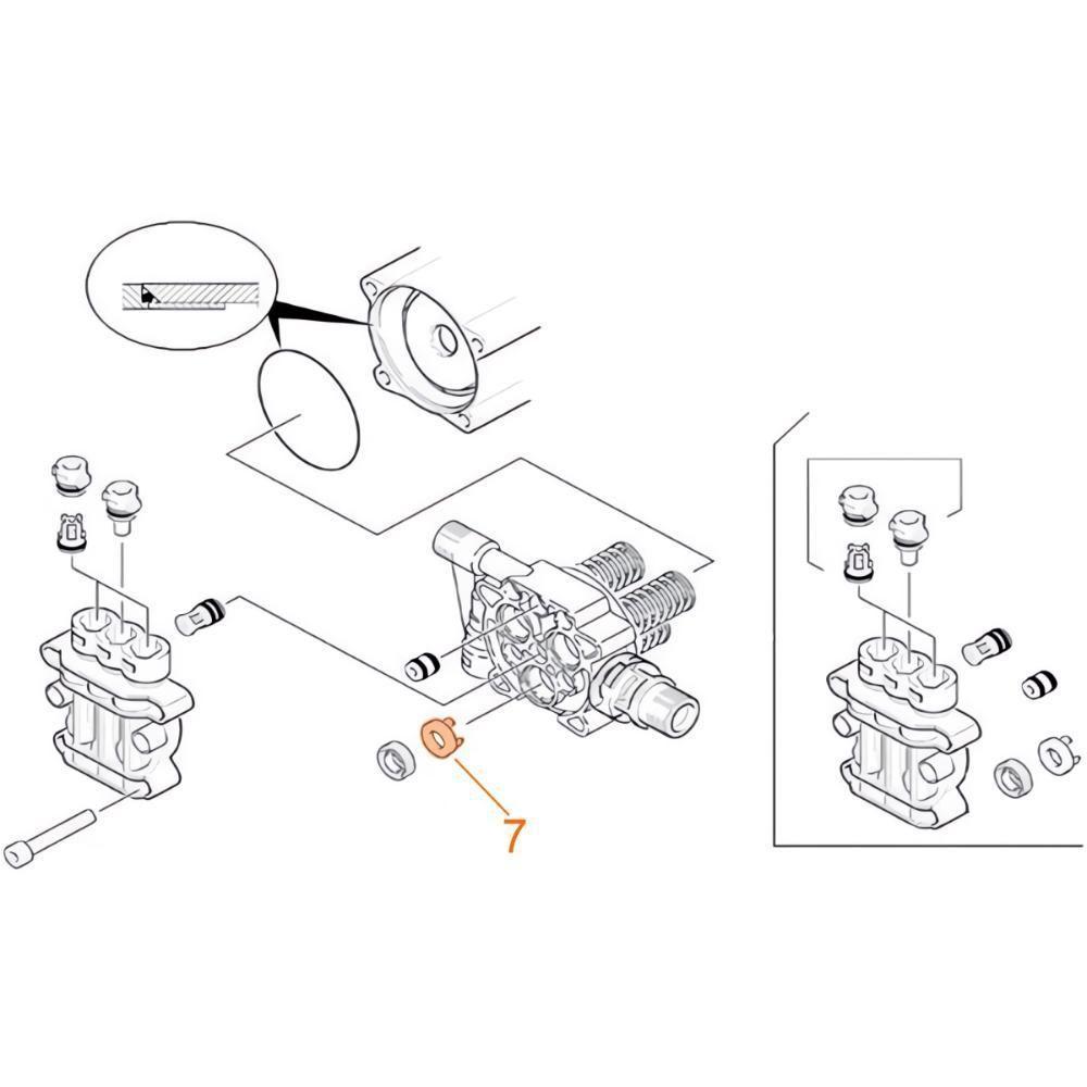 Jogo 03 Apoio Guia Das Gaxetas Karcher K320 K3.30 K330 K340 Original - 3