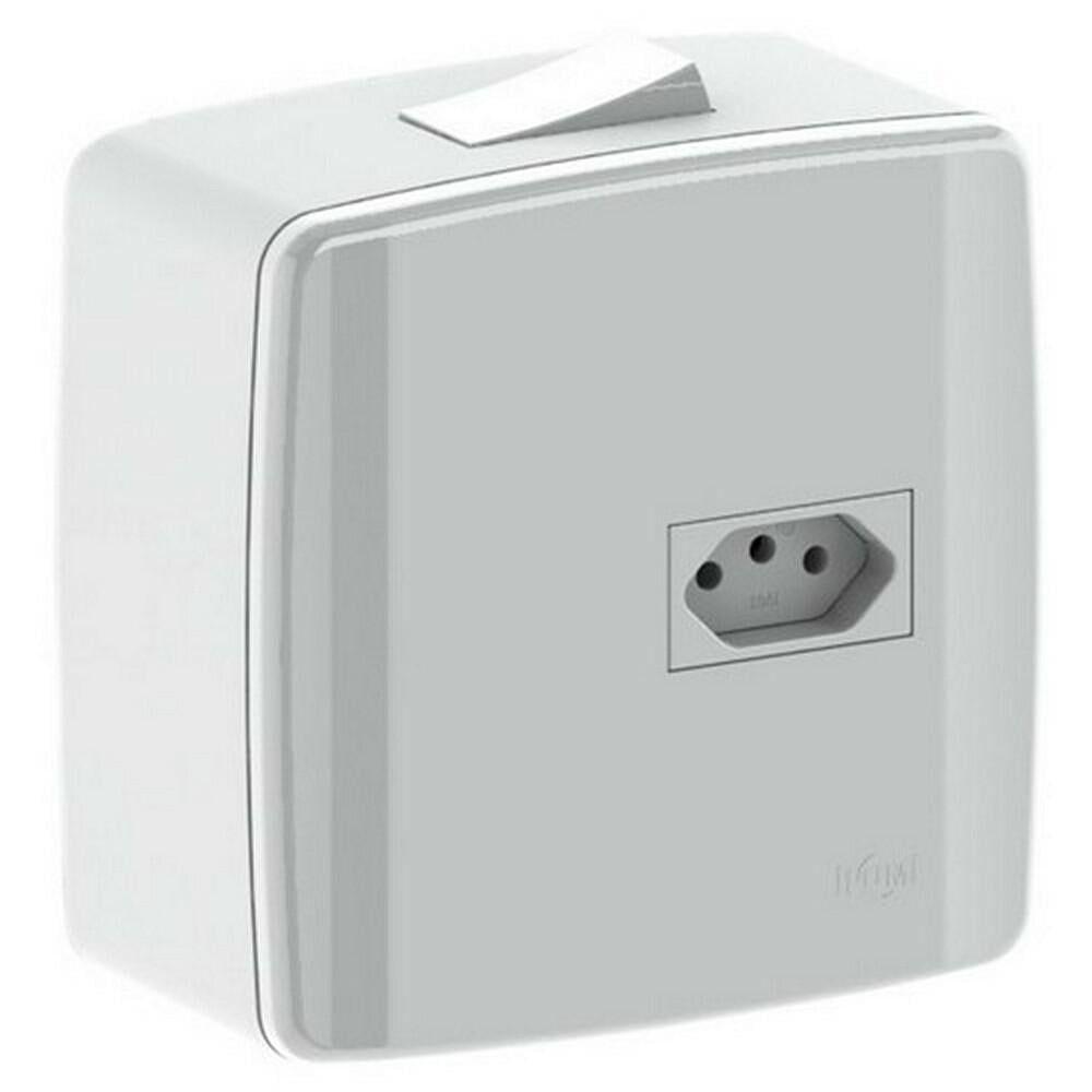 Caixa 4x4 Sobrepor Ilumi C-1 Interr 25a.+tomada 2p+t. 20a - 1