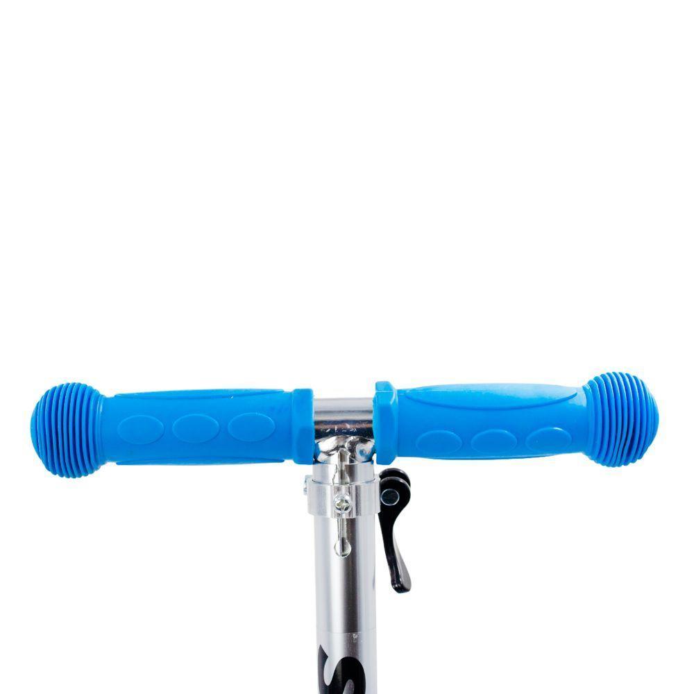 Patinete Regulável Infantil 3 Rodinhas Com Led Para Crianças Até 40kg Azul - 7