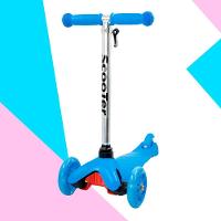 Patinete Regulável Infantil 3 Rodinhas Com Led Para Crianças Até 40kg Azul - 5