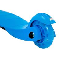 Patinete Regulável Infantil 3 Rodinhas Com Led Para Crianças Até 40kg Azul - 8