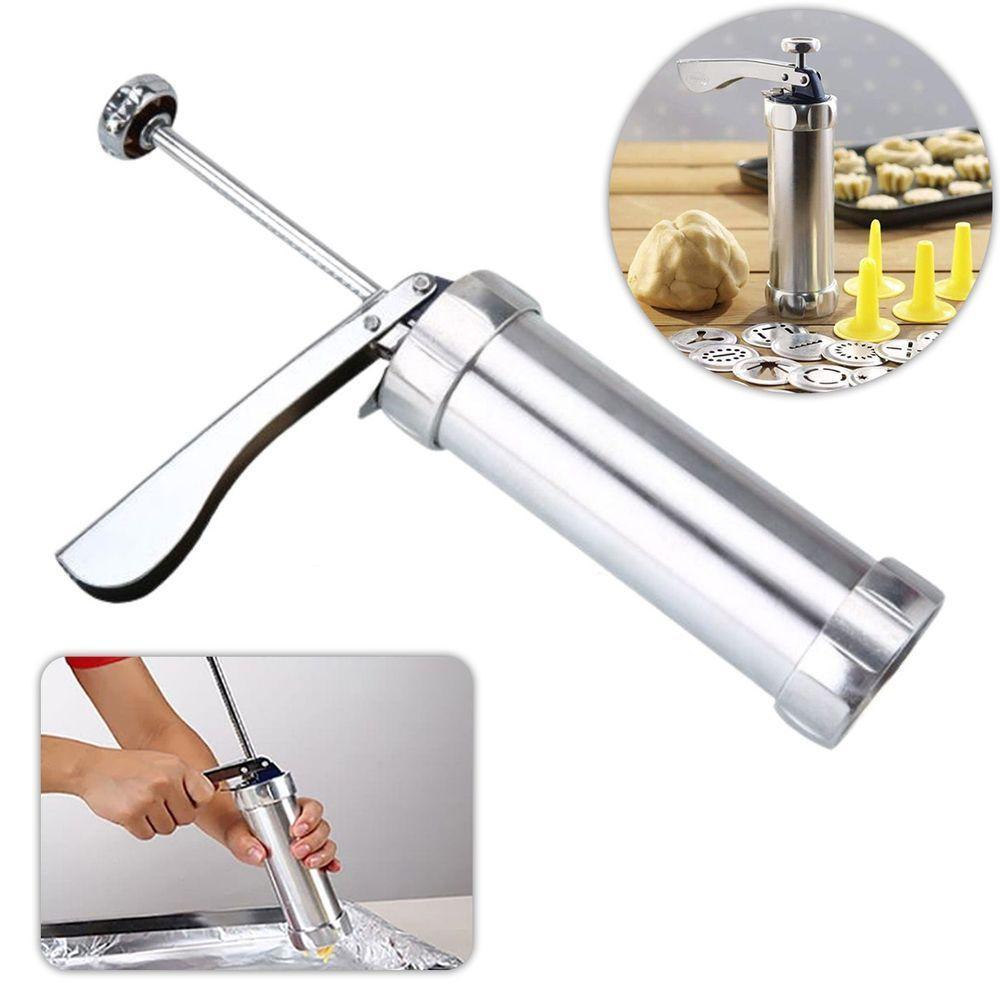 Maquina Manual Modeladora Biscoitos Cookies 10 Moldes De Alumínio 4 Bicos - 2