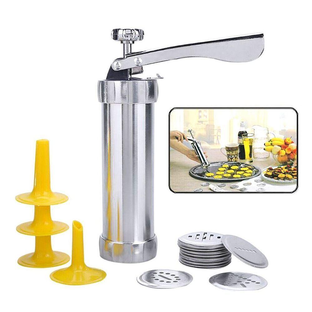 Maquina Manual Modeladora Biscoitos Cookies 10 Moldes De Alumínio 4 Bicos - 3