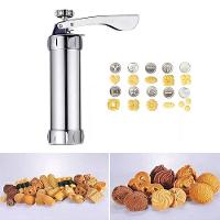 Maquina Manual Modeladora Biscoitos Cookies 10 Moldes De Alumínio 4 Bicos