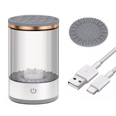 Lavador De Pincel Limpador Automático Maquiagem Usb Salão Casa Branco