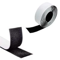 Fita Fecho Adesivo 25mm X 2 Metros Macho E Fêmea Forte Preto - 1