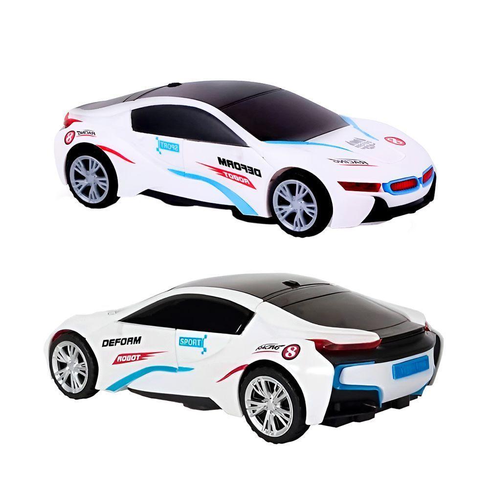 Carro Transformar Robô 2 Em 1 Bate E Volta Luzes Musica Brinquedo Infantil - 2