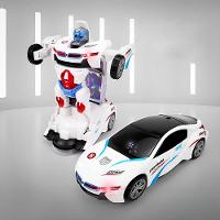 Carro Transformar Robô 2 Em 1 Bate E Volta Luzes Musica Brinquedo Infantil - 5