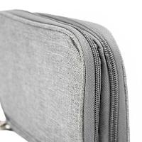 Bolsa Organizadora Cabos Fios Eletrônicos Estojo Case Bag Cinza - 3