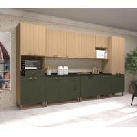 Armário Aéreo 2 Portas 60cm Com Nicho Para Microondas Freijo - 4