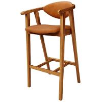 Banqueta Alta Para Cozinha Bancada Bar Sala De Jantar Fixa Cecília L02 Couríssimo Canela - Lyam Decor - 7