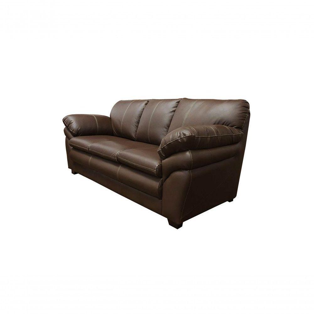 Conjunto Sofá De Couro Gana 3 E 2 Lugares Marrom Pigmentado - Mempra Design - 6