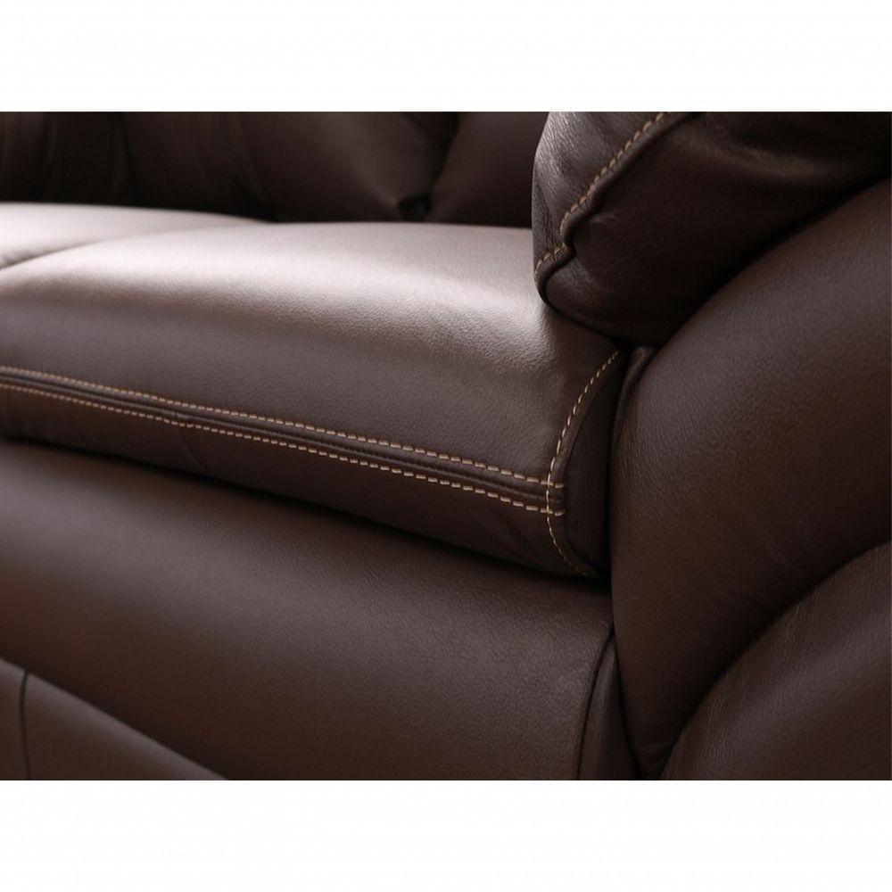 Conjunto Sofá De Couro Gana 3 E 2 Lugares Marrom Pigmentado - Mempra Design - 7