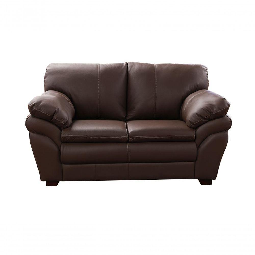 Conjunto Sofá De Couro Gana 3 E 2 Lugares Marrom Pigmentado - Mempra Design - 8