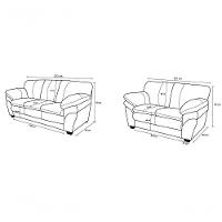 Conjunto Sofá De Couro Gana 3 E 2 Lugares Marrom Pigmentado - Mempra Design - 9