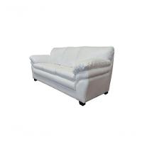 Conjunto Sofá De Couro Gana 3 E 2 Lugares Branco Pigmentado - Mempra Design - 7