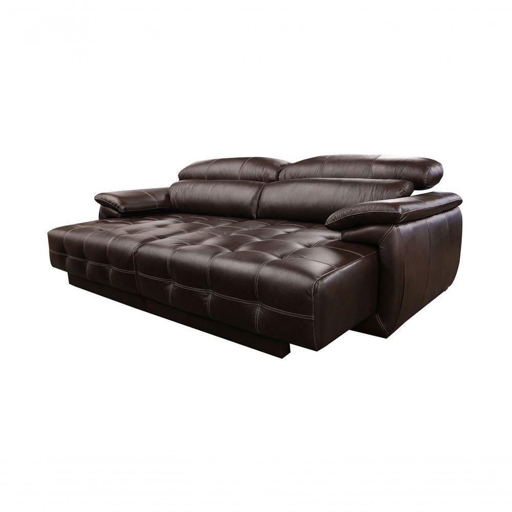 Sofá Retrátil E Reclinável De Couro Filipinas 2,60 M Preto Iguana - Mempra Design - 2