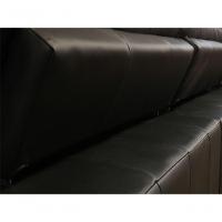 Sofá Retrátil E Reclinável De Couro Queen (3 Módulos) 3,60 M Preto Pigmentado - Mempra Design - 8