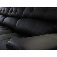 Sofá Retrátil E Reclinável De Couro Queen (3 Módulos) 3,00 M Preto Pigmentado - Mempra Design - 8