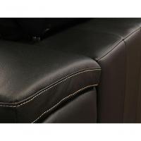 Sofá Retrátil E Reclinável De Couro Queen (3 Módulos) 3,00 M Preto Pigmentado - Mempra Design - 9