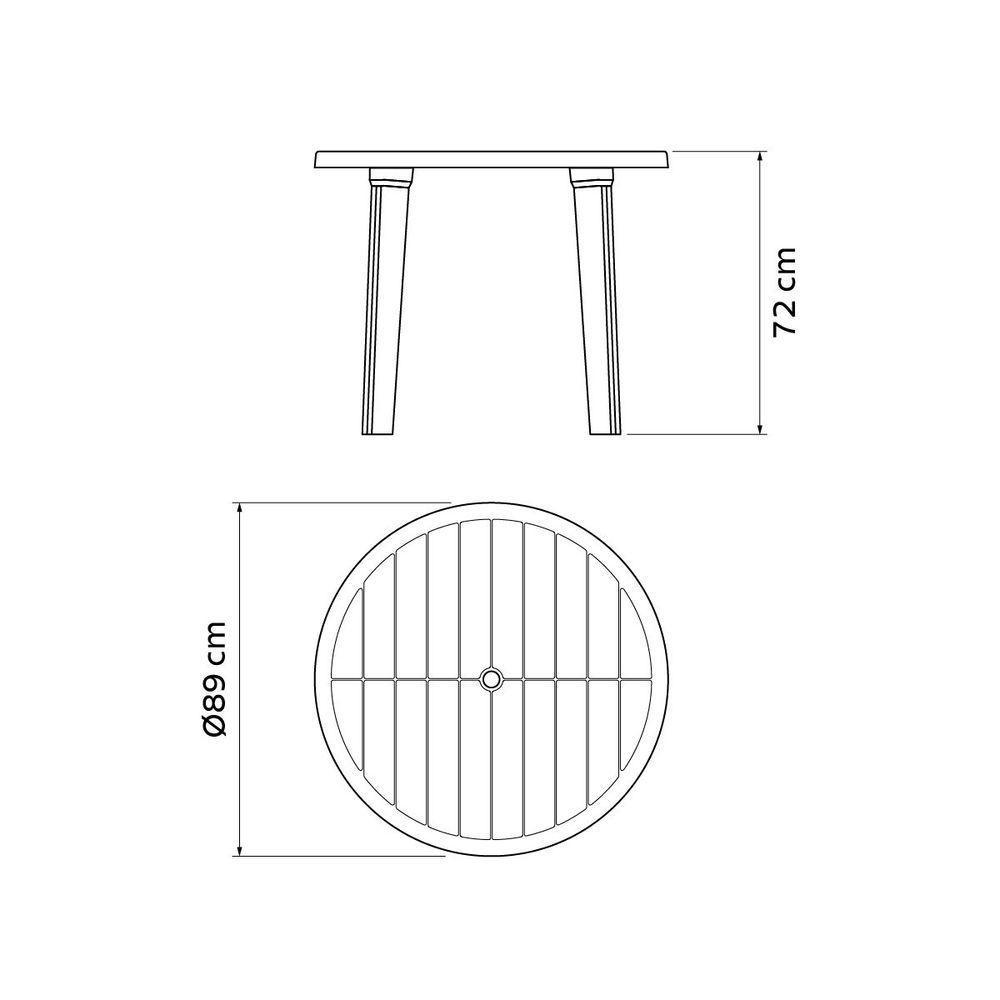 Mesa Tramontina Cassino Em Polipropileno Areia - 3
