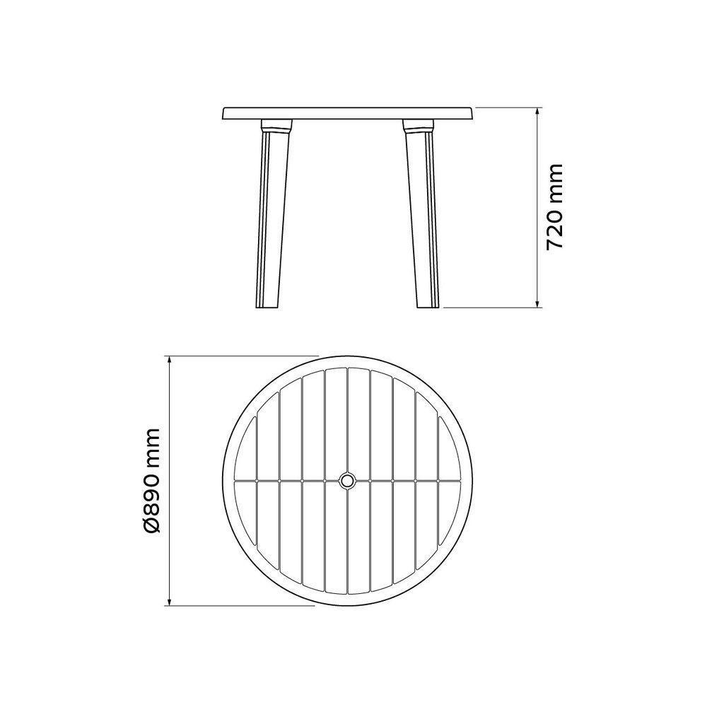 Mesa Tramontina Cassino Em Polipropileno Areia - 5