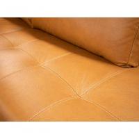 Sofá De Couro Canto Marrocos 3 Lugares Com Chaise Esquerda Caramelo - Mempra Design - 3