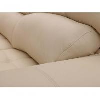 Sofá Retrátil E Reclinável De Couro Queen 2,40 M Manteiga Pigmentado - Mempra Design