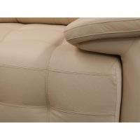 Sofá Retrátil E Reclinável De Couro Queen 2,40 M Manteiga Pigmentado - Mempra Design - 6