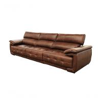 Sofá Retrátil E Reclinável De Couro Filipinas (3 Módulos) 3,30 M Soft Tabaco - Mempra Design - 6