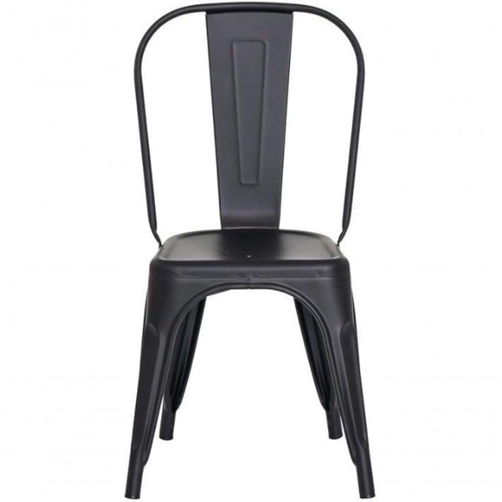 Kit Com 8 Cadeiras Empilhavel Tolix Preto Fosca Estilo Industrial E Conforto Para Qualquer Ambiente - 3