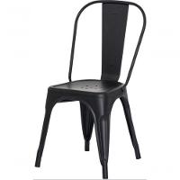 Kit Com 8 Cadeiras Empilhavel Tolix Preto Fosca Estilo Industrial E Conforto Para Qualquer Ambiente - 2