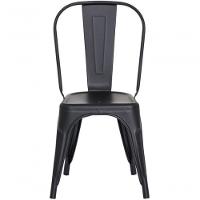 Kit Com 8 Cadeiras Empilhavel Tolix Preto Fosca Estilo Industrial E Conforto Para Qualquer Ambiente - 3