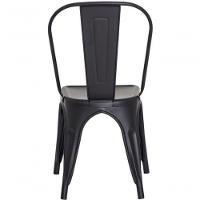 Kit Com 8 Cadeiras Empilhavel Tolix Preto Fosca Estilo Industrial E Conforto Para Qualquer Ambiente