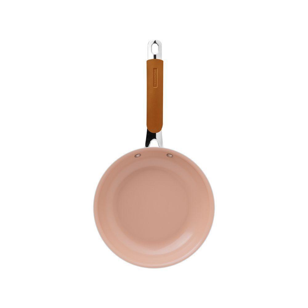 Frigideira Tramontina Romagna Em Alumínio Com Revestimento Interno Cerâmico E Externo Em Inox Polido Marfim 20 Cm - 1