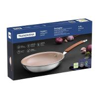 Frigideira Tramontina Romagna Em Alumínio Com Revestimento Interno Cerâmico E Externo Em Inox Polido Marfim 20 Cm - 5