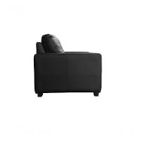 Conjunto Sofá De Couro Punto 3 Lugares Preto Pigmentado - Mempra - 6